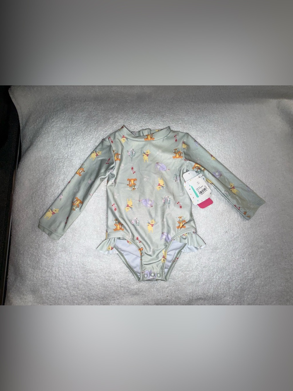 Winnie the Pooh Baby Swimsuit NWT!!  Onesie Mint Green Size 12 Months